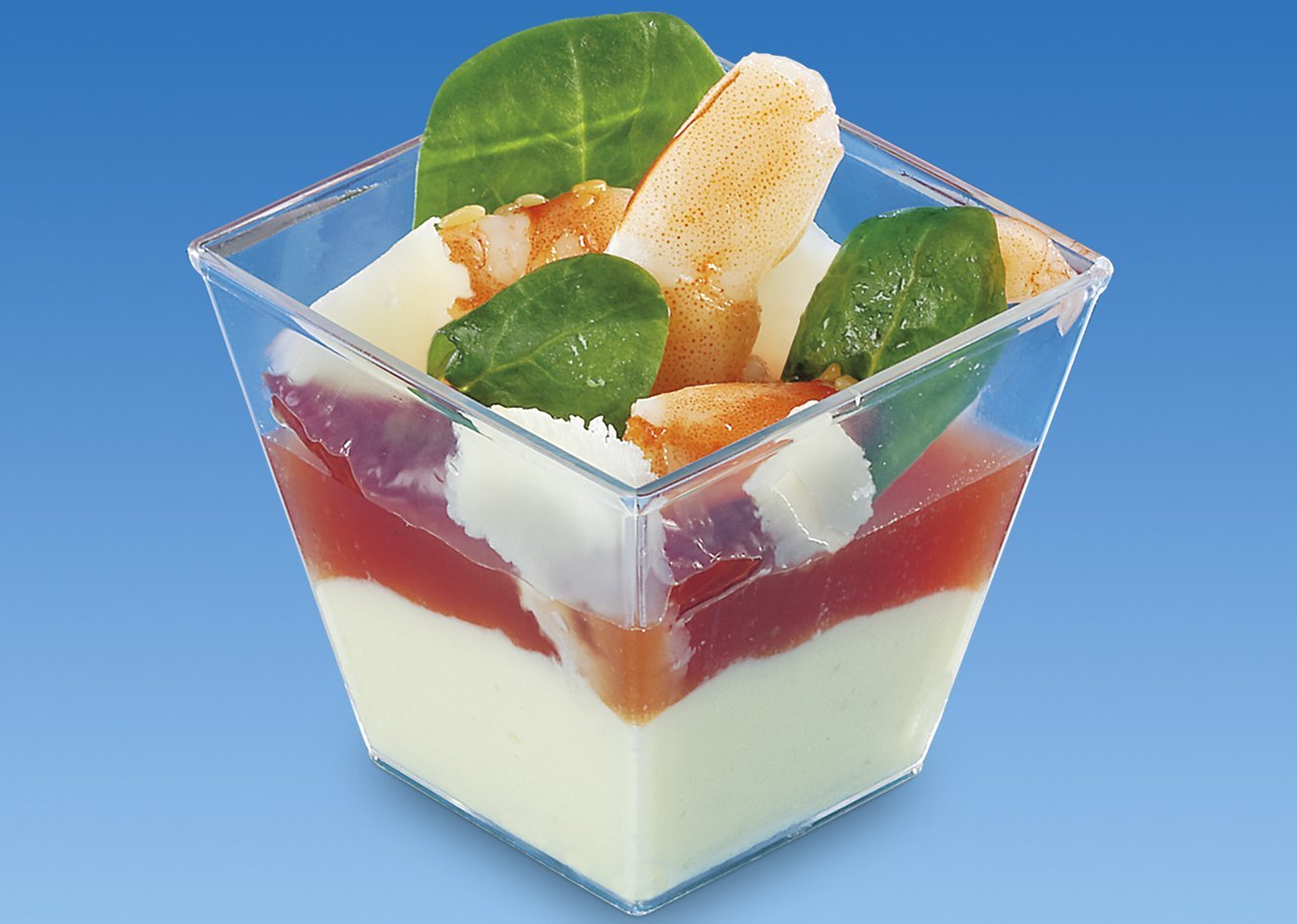 Mini posudica, četvrtasta, prozirna